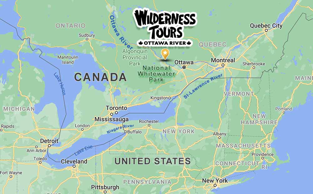 Map Wilderness Tours Location Getting To National Whitewater Park Ontario Canada