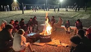 Camp fires and sports games under lights are a great evening time block activity