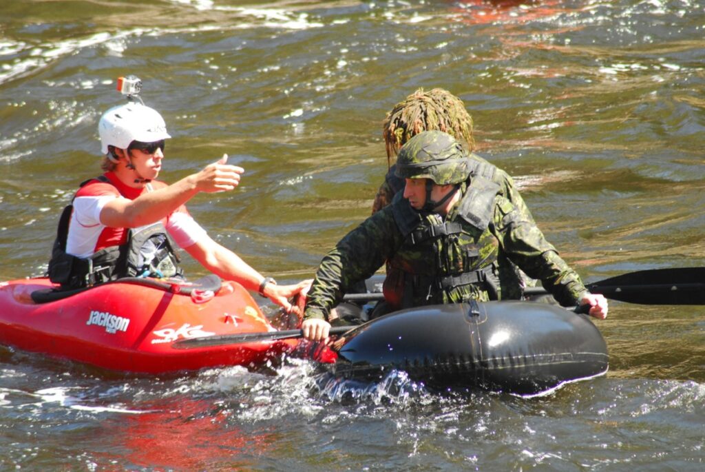 Military whitewater and rescue training