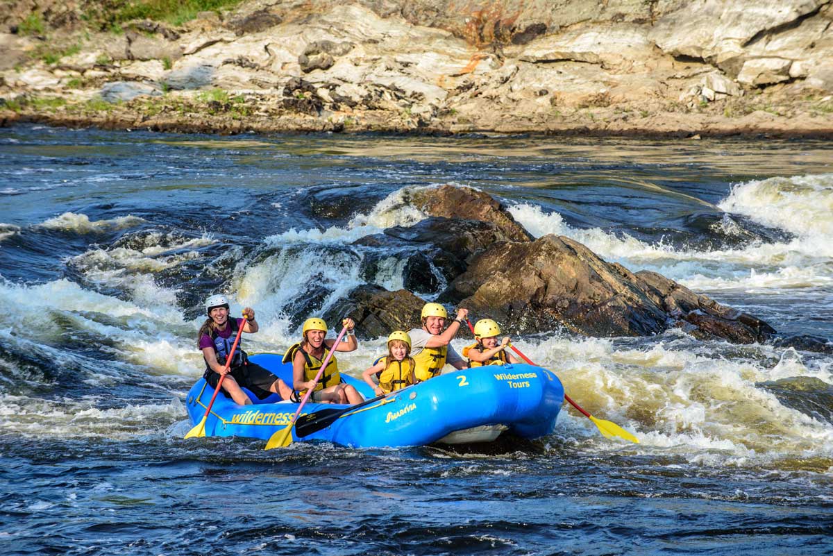 Gentle Family Rafting on the Ottawa River with Wilderness Tours