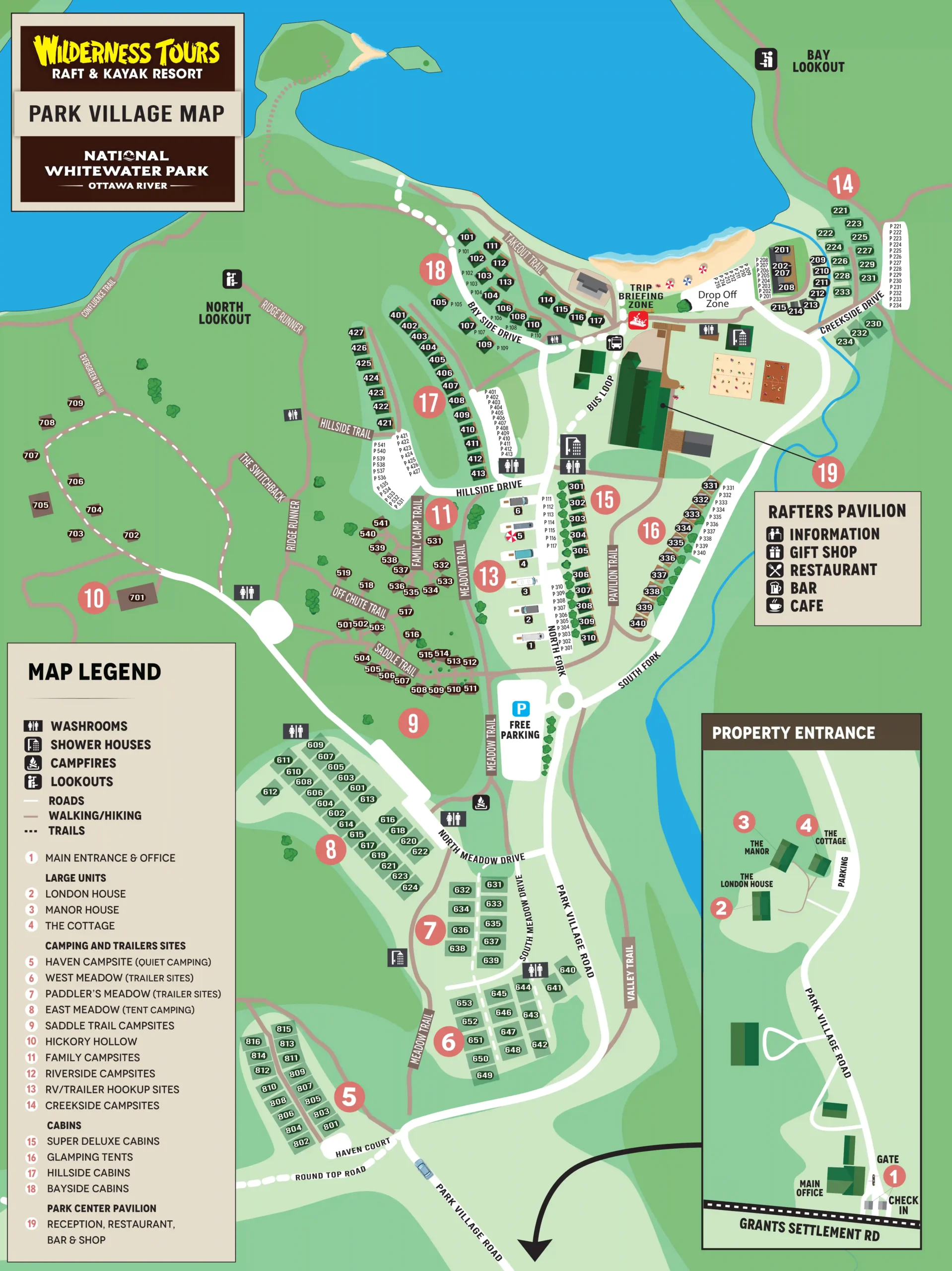 Wilderness Tours Resort Map 2023