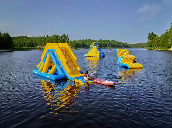 Inflatable Water Park at Wilderness Tours Adventure Resort