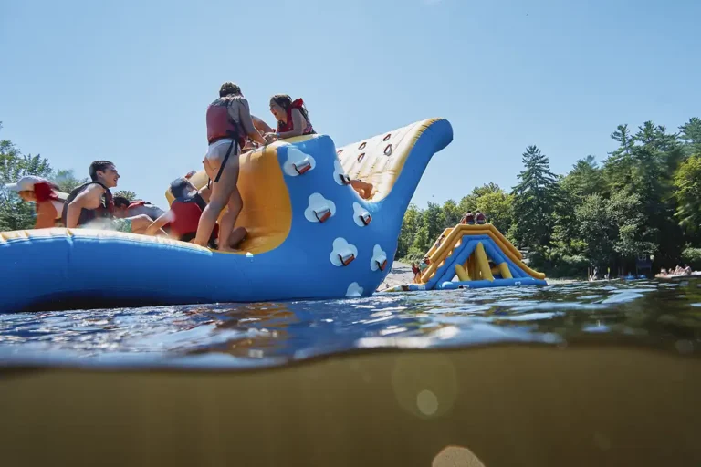 Inflatable Water park Ottawa Ontario Canada Wilderness Tours Resort Waterfront