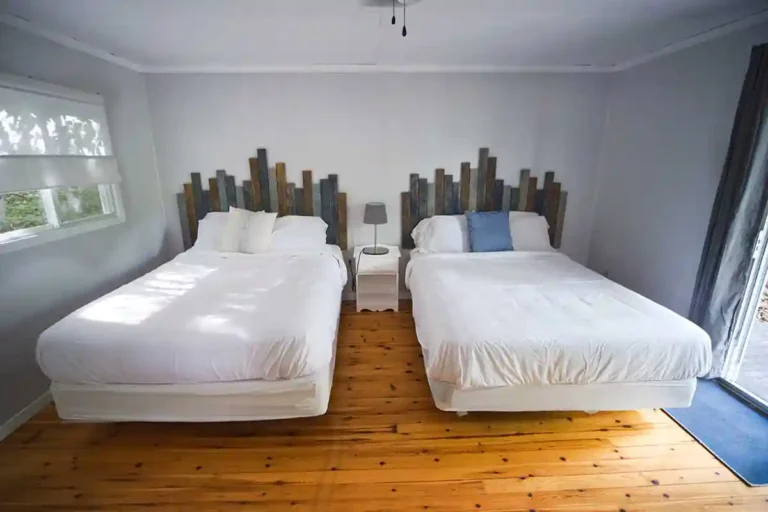 Queen Beds in Bay Side Suite Cabin at Wilderness Tours