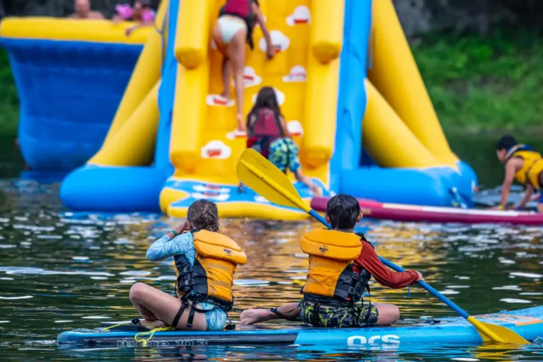 Bayfront at Wilderness Tours Resort inflatable SUP waterpark