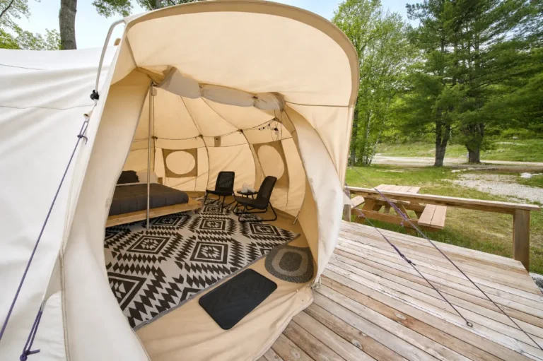 Glamping Tents at Wilderness Tours Resort Ottawa Canada