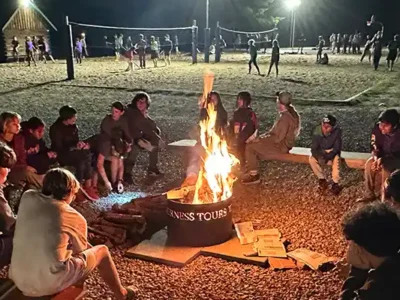 Camp fires and sports games under lights are a great evening time block activity