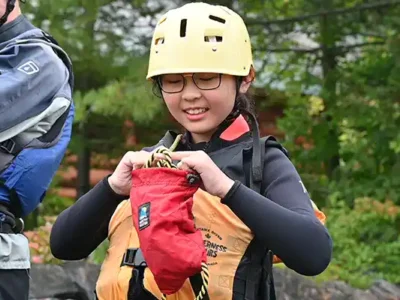 Throwbag Ropes Swiftwater Rescue Activity Block Photos Youth Groups Wilderness Tours